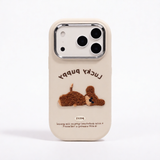Full Silicone iPhone Case – Anti-Fall Embroidered Teddy Dog Design