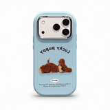 Full Silicone iPhone Case – Anti-Fall Embroidered Teddy Dog Design