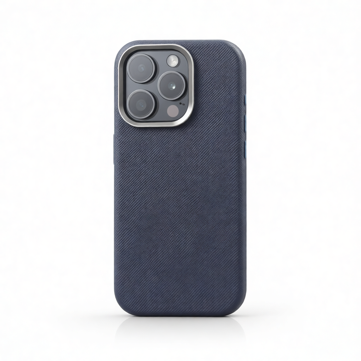 Business Diamond Pattern Leather iPhone Case – Magnetic and Shockproof Protection