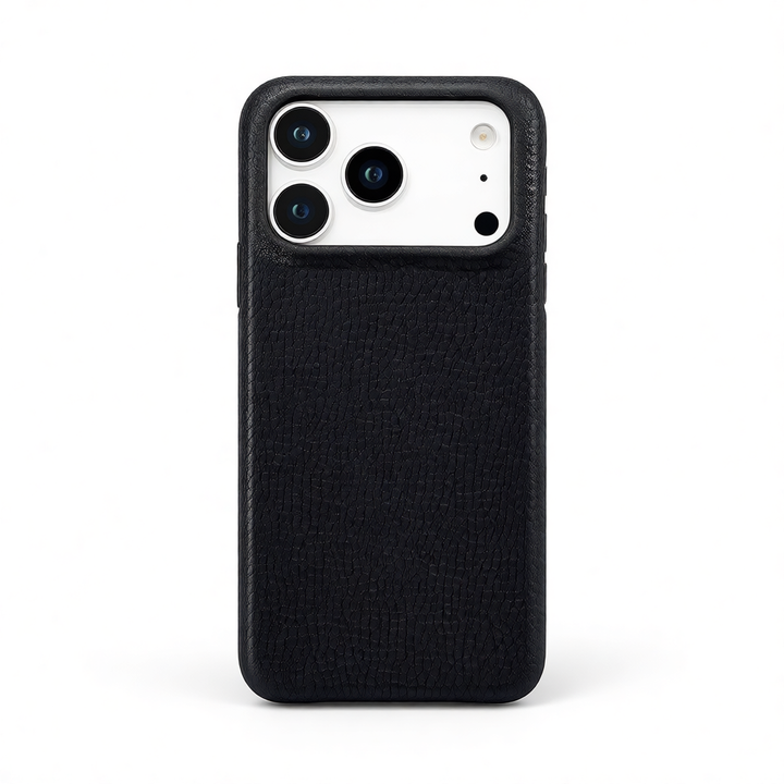Litchi Grain Leather iPhone Case – Half-Cover Shockproof Protective Sleeve