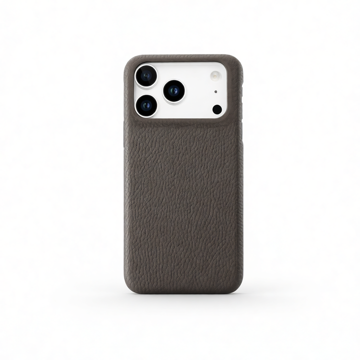 Litchi Grain Leather iPhone Case – Half-Cover Shockproof Protective Sleeve