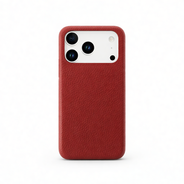 Litchi Grain Leather iPhone Case – Half-Cover Shockproof Protective Sleeve